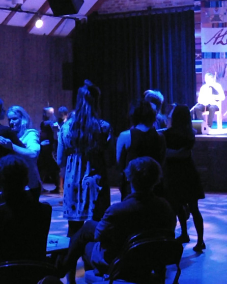 Duo on stage playing for dancing